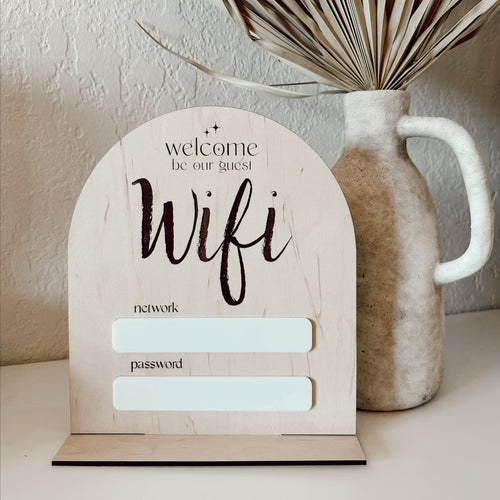 be our guest-wifi sign