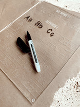 alphabet tracing board